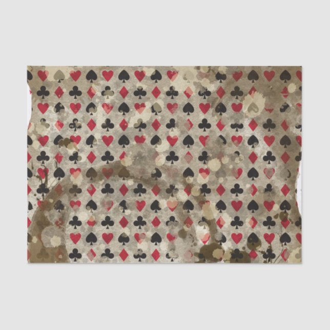 Distressed Wonderland Alice Pattern Tissue Paper (Front)