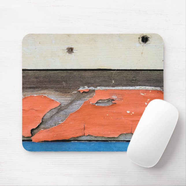Distressed Wood Mouse Pad (With Mouse)