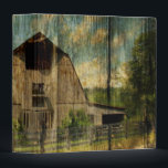 Distressed wood primitive Western Country Old Barn Binder<br><div class="desc">Distressed wood primitive Western Country Old Barn gifts for country lovers. Red Barn home accessories. Rustic barn wedding favours. Rustic Country Wedding favour. Perfect farmhouse home accessories.</div>