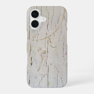distressed wood with rusty ring iPhone 16 case