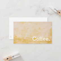 Distressed Yellow Simple Loyalty Coffee Punch-Card