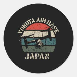Distressed Yokota Air Base Osprey Tokyo Japan Classic Round Sticker