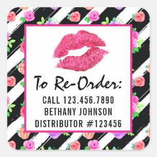 Distributeur de bâton à lèvres Glam Rose Étiquette