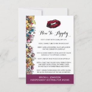 Distributeur Lipstick Comment appliquer la carte d
