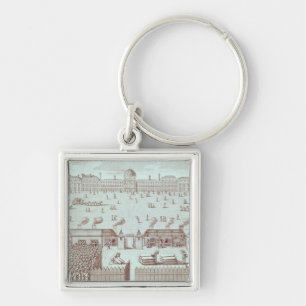 Distribution of Bread at the Tuileries Kiosk Keychain