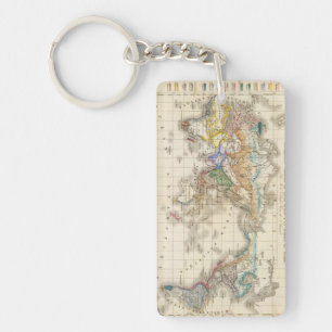 Distribution primitive du genre humain keychain