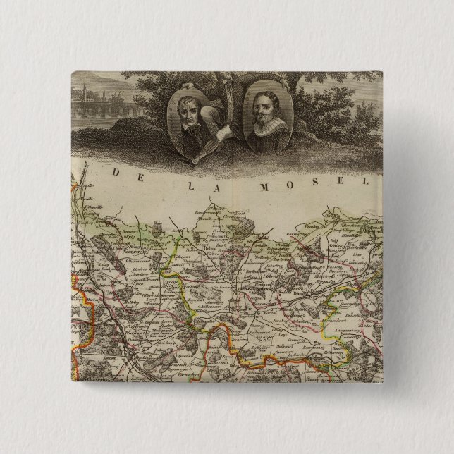 District boundaries 2 inch square button (Front)