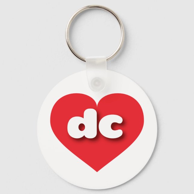 District of Columbia red heart - I love dc Keychain (Front)