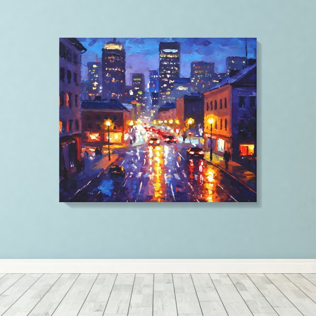District Street Canvas Print (Insitu(Wood Floor))