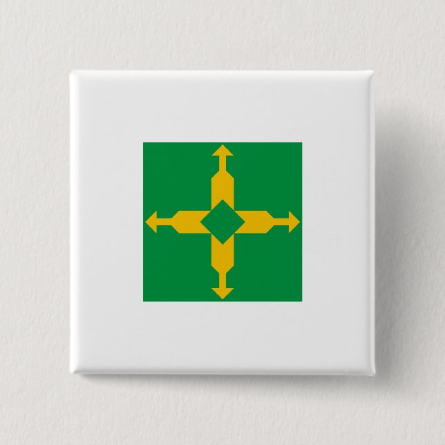 Distrito Federal, Brazil 2 Inch Square Button (Front)