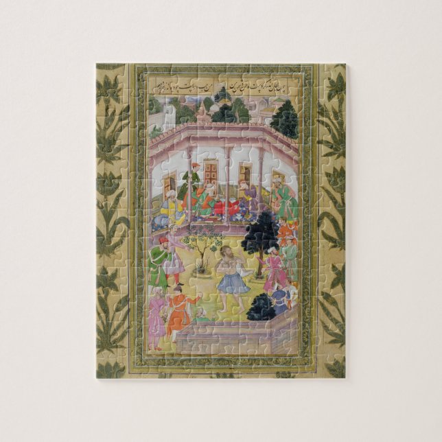 Disturbance by a madman at a social gathering, fro jigsaw puzzle (Vertical)