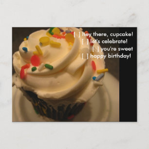 Dites-le avec une carte postale Cupcake