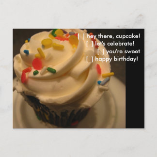 Dites-le avec une carte postale Cupcake