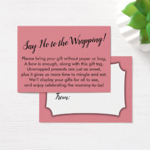 Dites non à l'emballage Baby shower carte fraise