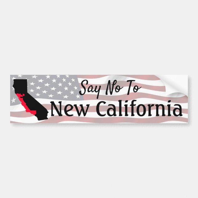 Dites Non Au Nouveau Sticker De Bumper En Californ (Devant)