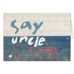 Dites oncle et tante Customizable Graffiti