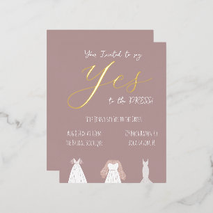 Dites oui à la robe foil nuptiale Invitation