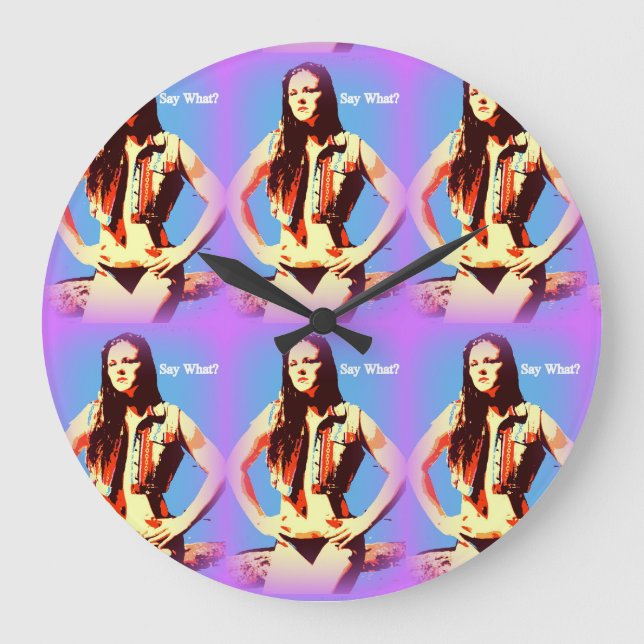 dites quelle horloge de fille de bikini (Recto)