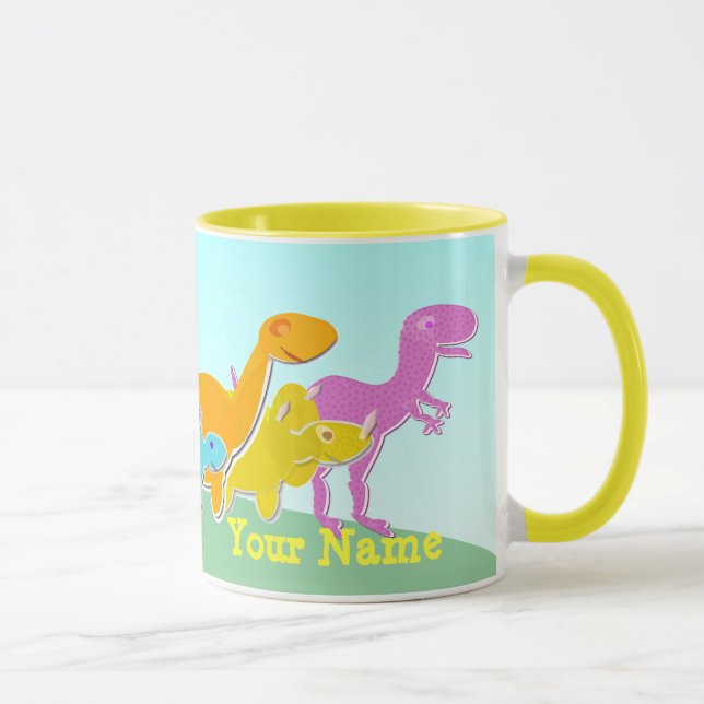 Dites Rawr ! Tasse nommée de dinosaures (Droite)