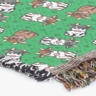 Ditsy Cows Throw Blanket