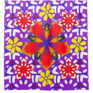 Ditsy cute floral seamless pattern in white, red a