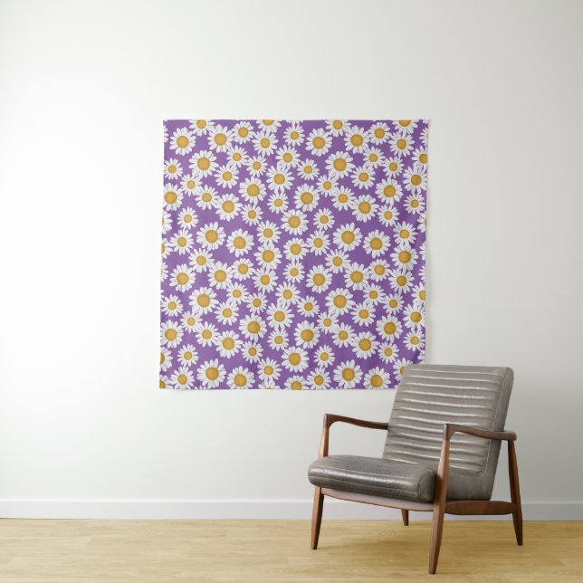 Ditsy daisy flowers tapestry (In Situ)