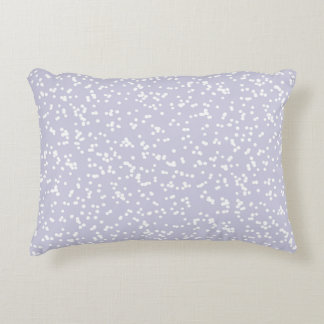 Ditsy Dots Pattern - White on Dusty Purple Accent Pillow