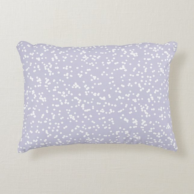 Ditsy Dots Pattern - White on Dusty Purple Accent Pillow (Front)
