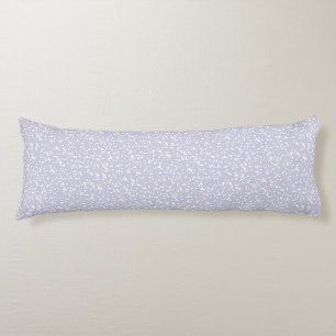 Ditsy Dots Pattern - White on Dusty Purple Body Pillow