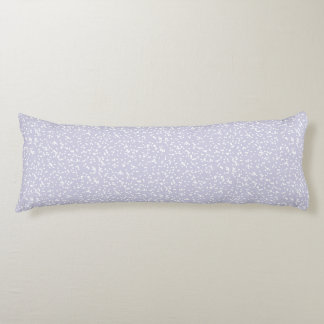 Ditsy Dots Pattern - White on Dusty Purple Body Pillow