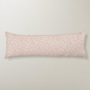 Ditsy Dots Pattern - White on Soft Terracotta Body Pillow