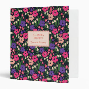 Ditsy Floral Custom Name 3-Ring Binder