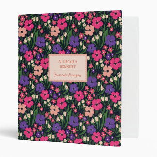 Ditsy Floral Custom Name 3-Ring Binder