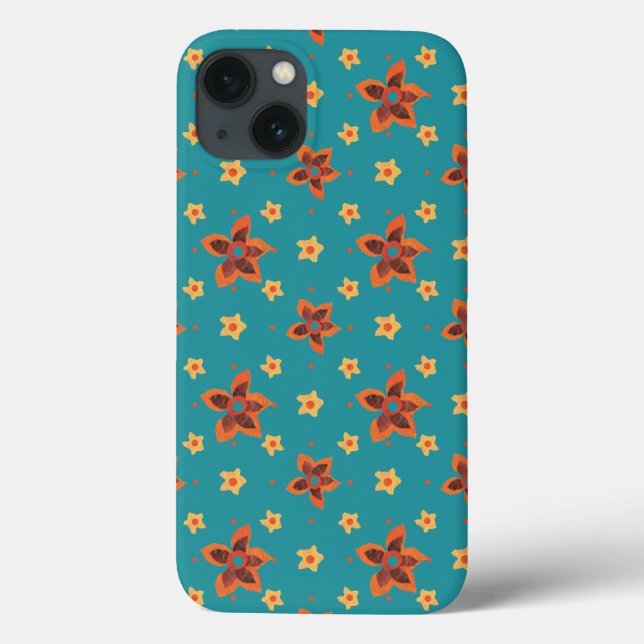 Ditsy Floral on Teal Samsung Galaxy Note 4 Case (Back)