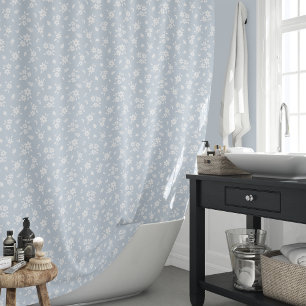 Ditsy Floral Pattern Coastal Cottagecore Pale Blue