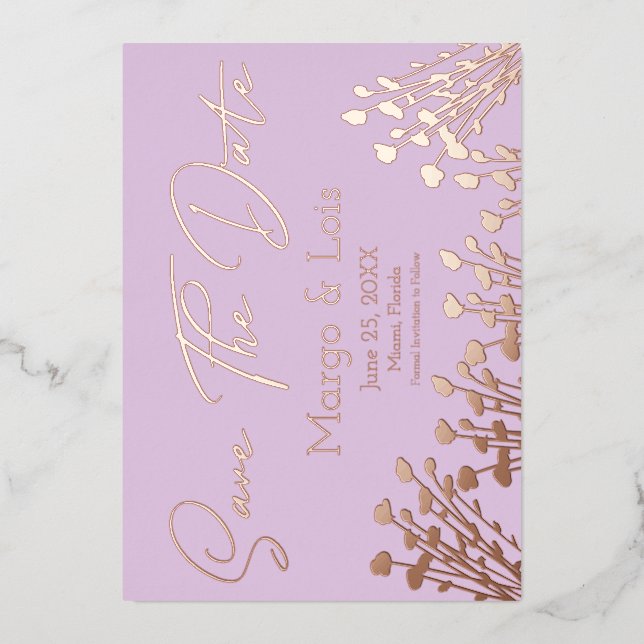Ditsy Floral Save the Date Pressed  (Front)