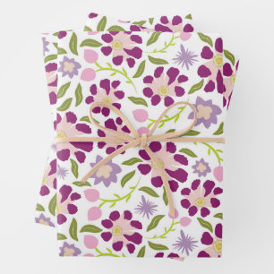 Ditsy floral wrapping paper sheet