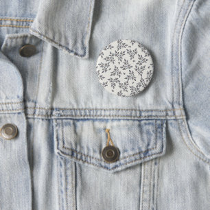 Ditsy Florals in Grey 2 Inch Round Button