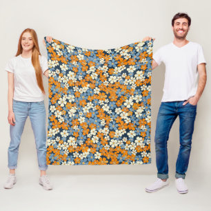 Ditsy Flowers Pattern Fleece Blanket
