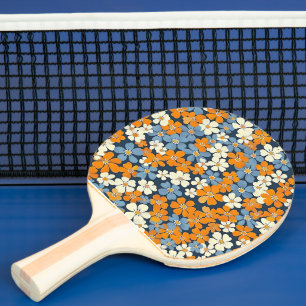 Ditsy Flowers Pattern Ping Pong Paddle