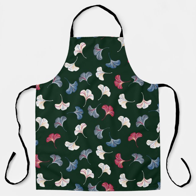Ditsy Ginkgo: Dark Autumn Seamless. Apron (Front)