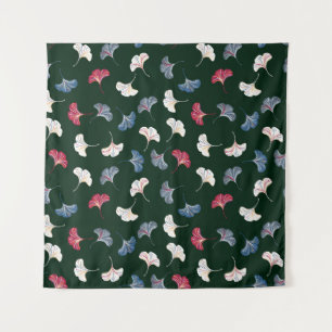 Ditsy Ginkgo: Dark Autumn Seamless. Tapestry