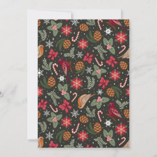 Ditsy Natural Christmas Holiday Card