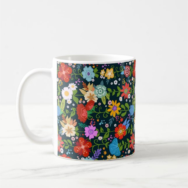Ditsy seamless Flowers Pattern-13554 Coffee Mug (Left)