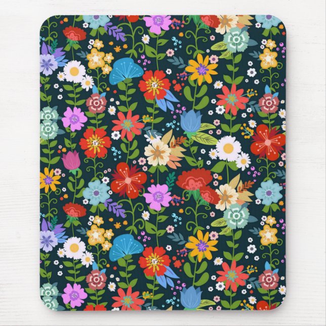 Ditsy seamless Flowers Pattern-13554 Mouse Pad (Front)