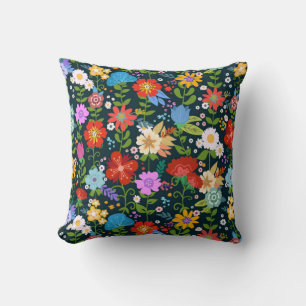 Ditsy seamless Flowers Pattern-13554 Throw Pillow