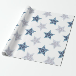 Ditsy Snowflake pattern backgrounds textures Wrapping Paper