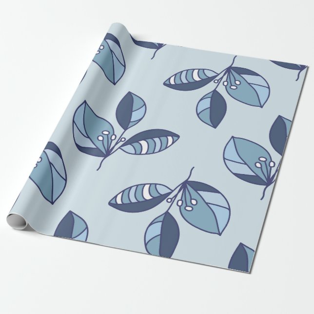 Ditsy Snowflake pattern backgrounds textures Wrapping Paper (Unrolled)