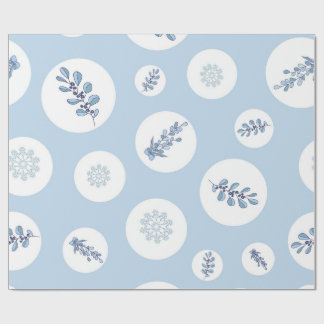 Ditsy Snowflake pattern backgrounds textures Wrapping Paper