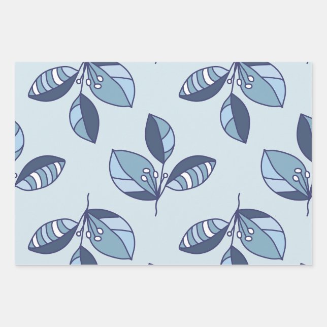 Ditsy Snowflake pattern backgrounds textures Wrapping Paper Sheet (Front 2)